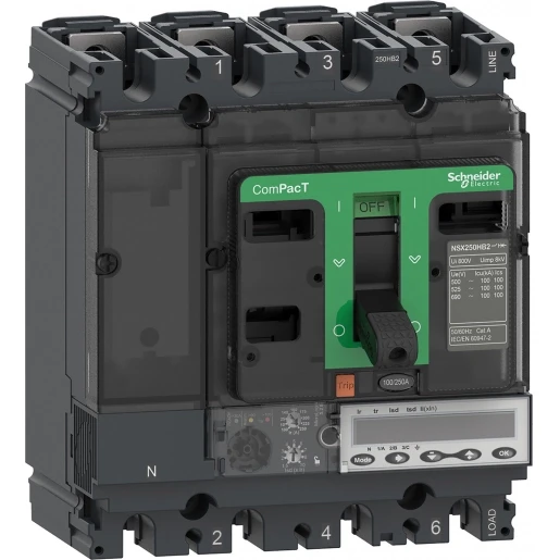 Schneider Electric NSX250R 200KA AC 4P 100A 5.2E