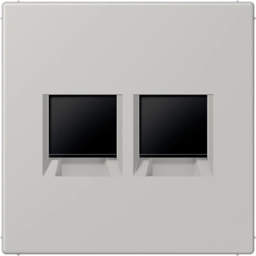 Jung LS range Afdekking centraalplaat AMP Radiall LC32013 Modular-Jack 2 connectoren Zonder label LC1969-2WE205