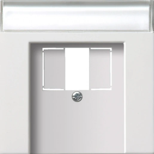 Gira F100 afdekking tk usb TAE Centraalplaat Met label wit 0876112