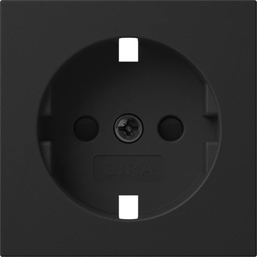 Gira System 55 afdekking wandcontactdoos ra sh system 55 zwart m 4921005