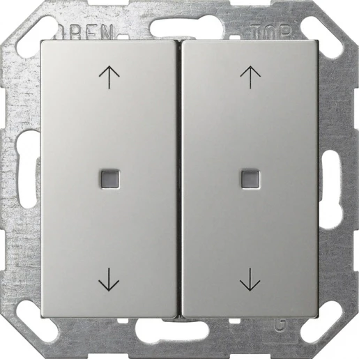 Gira KNX drukc. wip 2-v pijlen System 55 edelstaal