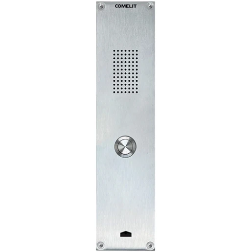 Comelit Adam Audio deurstation traditioneel 1 beltoets zilver IP54 Inbouw (stucwerk) AD5001