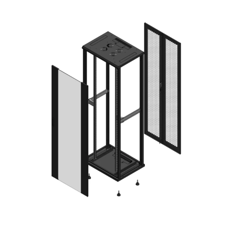 Gigamedia Vloer patchkast AV enkel VER AR dubbel PER EX 19" 47HE 800x600mm Zwart GGM 704786PVSPPDEX