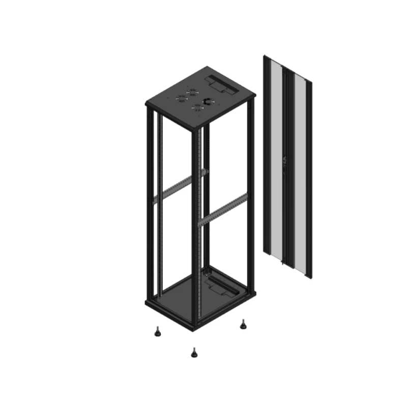 Gigamedia Vloer patchkast SP AR dubbel VER EX 19" 47HE 600x800mm Zwart GGM 704768SPPVDEX