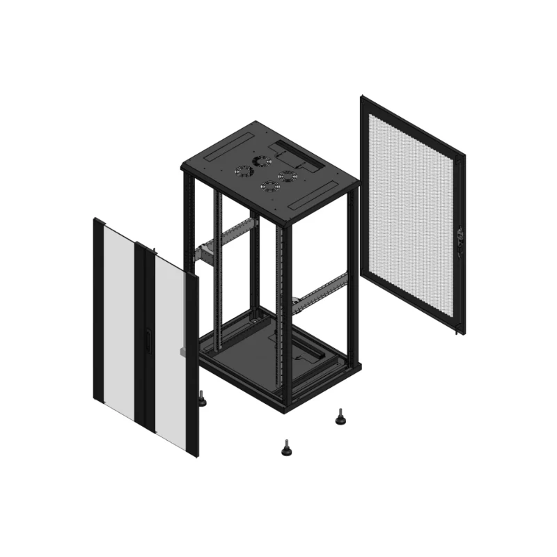 Gigamedia Vloer patchkast AV dubbel VER AR enkel PER EX 19" 26HE 800x600mm Zwart GGM 702686PVDPPSEX