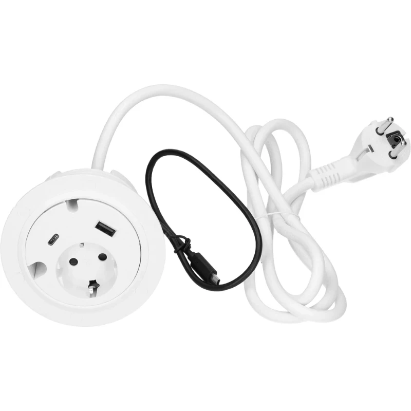 OCS Power Dot 1x 230V RA + 1x USB chrgr + 1x USB C port + 2x datadrvr