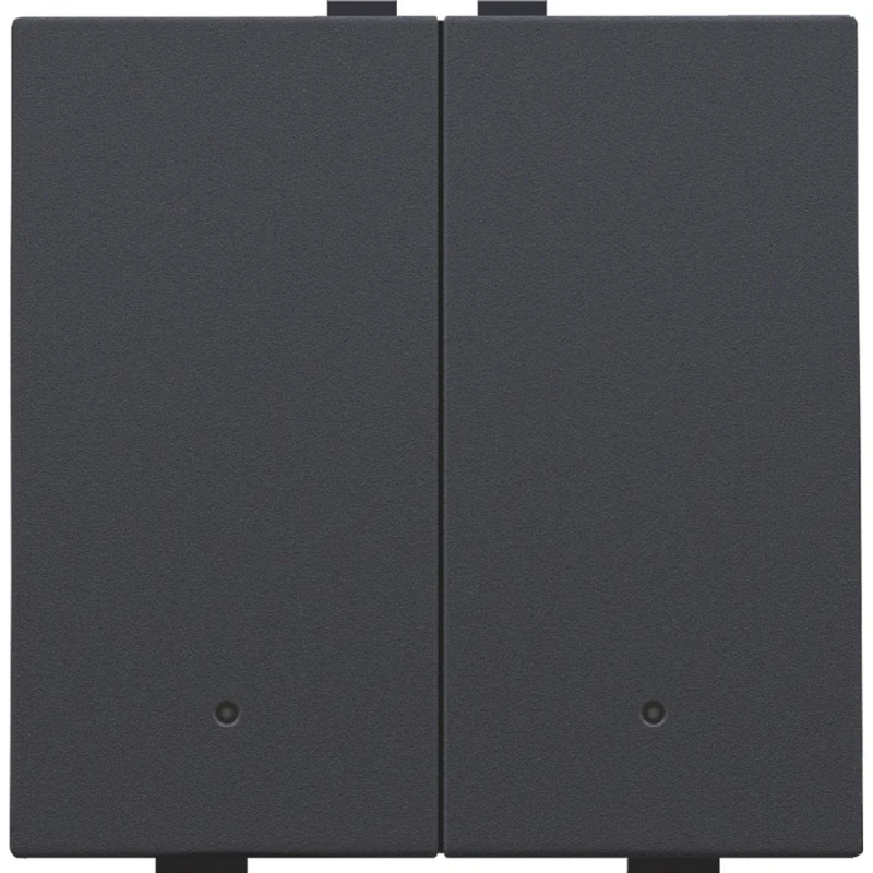 Niko Drukknop met led en comfortsensoren Home Control 2-voudig antraciet inbouw 122-52202