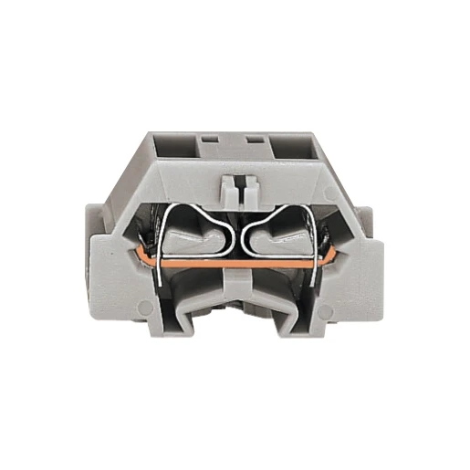 Wago 4-dr klem 2,5mm2 flens/grijs
