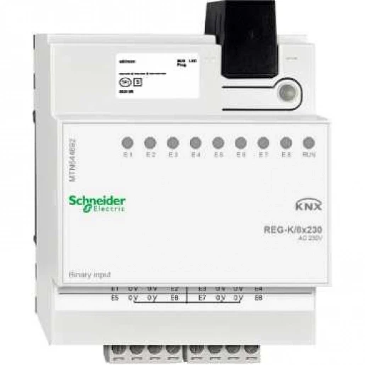 Merten SpaceLogic KNX Binaire ingang bussysteem 8-voudig 0V AC KNX DIN-rail MTN644692