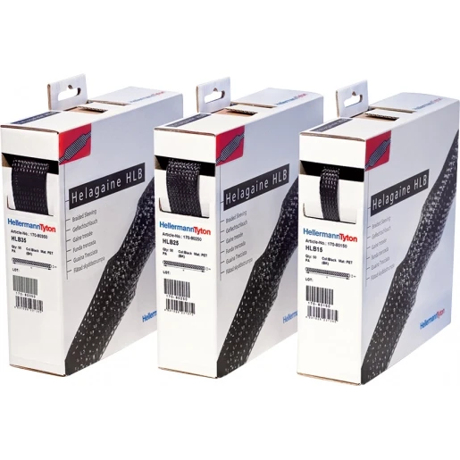 Hellermann Tyton T-Series Gevlochten beschermkous in dispenserbox 25mm 10 - 30mm kunststof