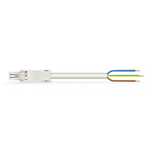 Wago Serie 891 Patchkabel gebouwinstallatie 3p Contrastekker (female) Vrij kabeluiteinde 7000mm