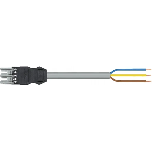 Wago SERIE 771 Patchkabel gebouwinstallatie 3p Contrastekker (female) Vrij kabeluiteinde 6000mm