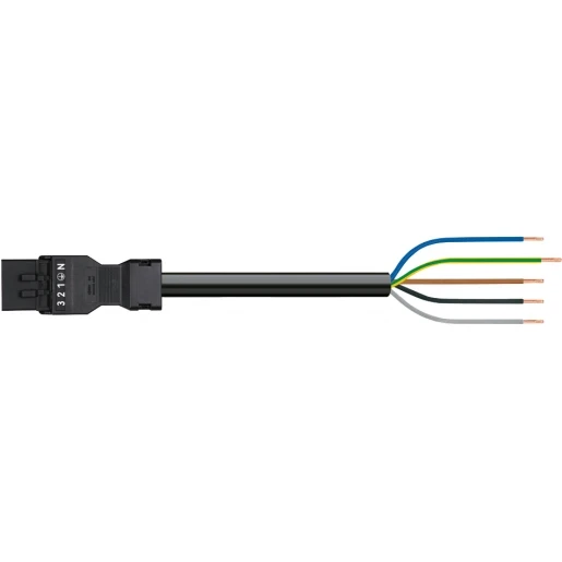 Wago SERIE 891 Patchkabel gebouwinstallatie 5p Stekker Vrij kabeluiteinde 4000mm