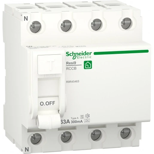 Schneider Electric RESI 9 Aardlekschakelaar 4p 63A 0.3A type A R9R45463