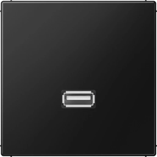 Jung LS range afdekking ls990 matzwart 1x usb MALS1122SWM
