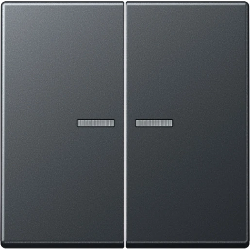 Jung A range home stuurafdekking slagvast a500 2-voudig Mat antraciet RAL 7016 BTA17102BFANM
