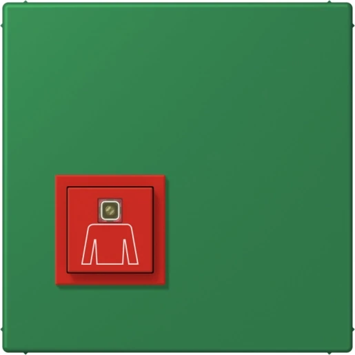 Jung LS range Miva oproepknop LC32050 70x70mm groen IP20 NRSLC0834RT219