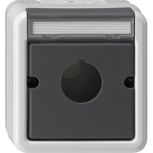 Gira SW behuizing drukcontact Met tekstveld grijs 027230