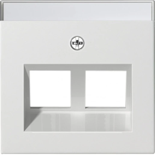 Gira System 55 afdekking 30° + tk voor draagring mat Modular-Jack Centraalplaat Met label wit 264027