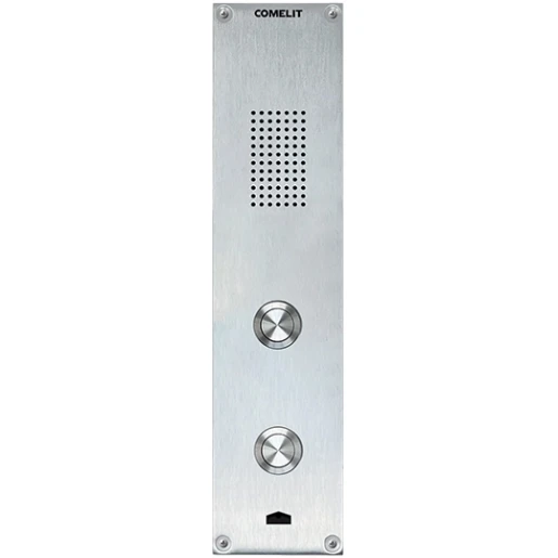 Comelit Adam Audio deurstation traditioneel 2 beltoetsen zilver IP54 Inbouw (stucwerk) AD5002