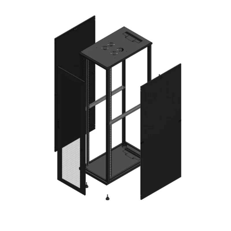 Gigamedia Vloer patchkast AV enkel PER SP 19" 47HE 600x1000mm Zwart GGM 7047610PPSSP