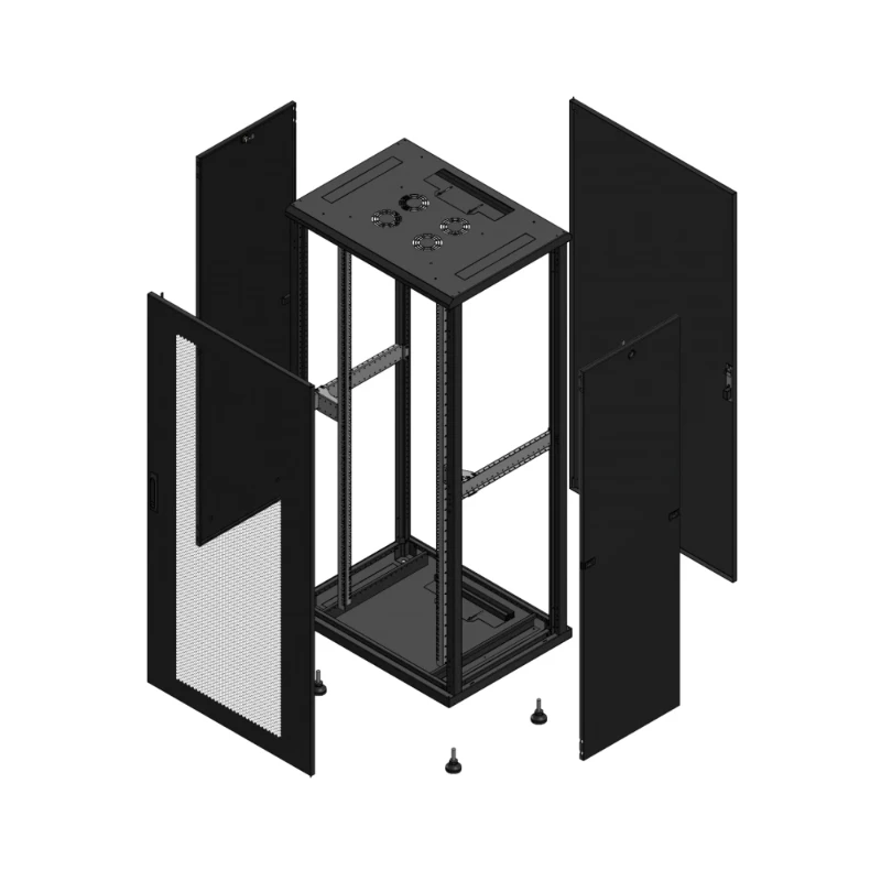Gigamedia Vloer patchkast AV enkel PER AR enkel TOL 19" 36HE 800x600mm Zwart GGM 703686PPSPTS