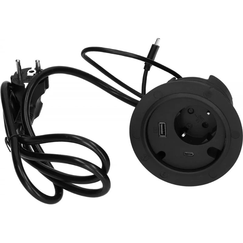OCS Power Dot 1x 230V RA + 1x USB chrgr + 1x USB C port + 2x datadrvr