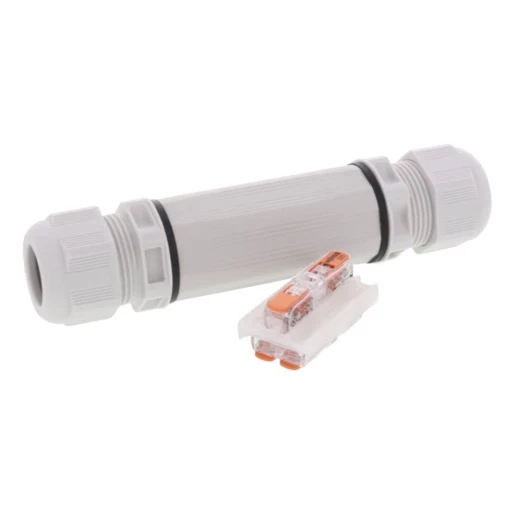 Wiska Kabelverbinder M25 met 3x connector en 2x wartel ESKV25 grijs