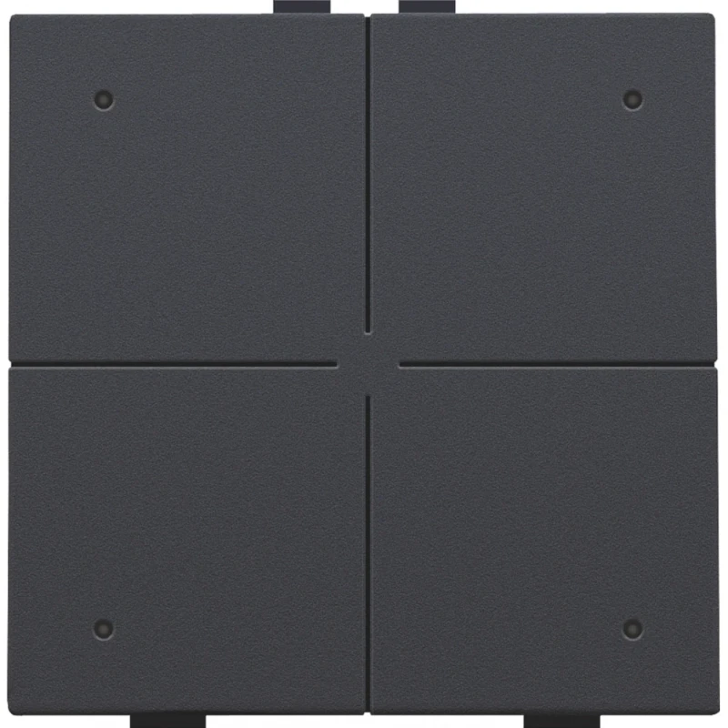 Niko Drukknop met led en comfortsensoren Home Control 4-voudig antraciet inbouw 122-52204