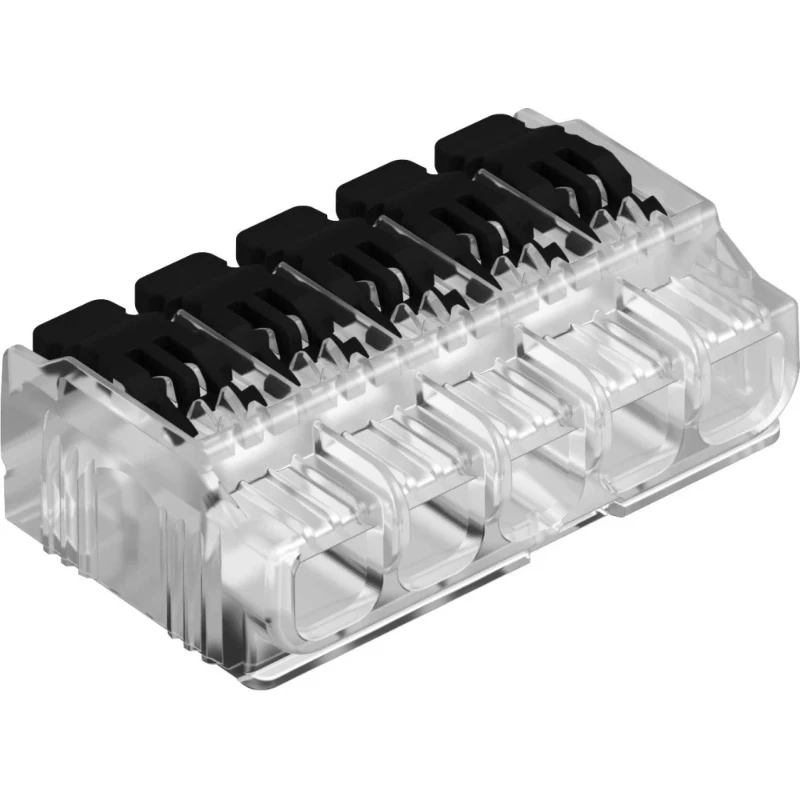OBO Universele steekklem 5 voudig starre/flexible aders 19,6x31,3x10,5 transparant