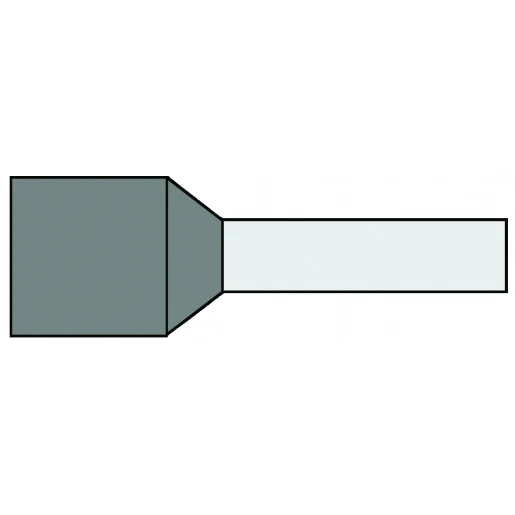 Klemko adereindhuls 0,75mm² 8mm Geïsoleerd Grijs