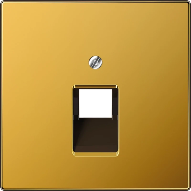 Jung LS range Afdekking data aansluitdoos UAE/IAE 1 connector MetaalZonder label goud LS969-1UAGGO