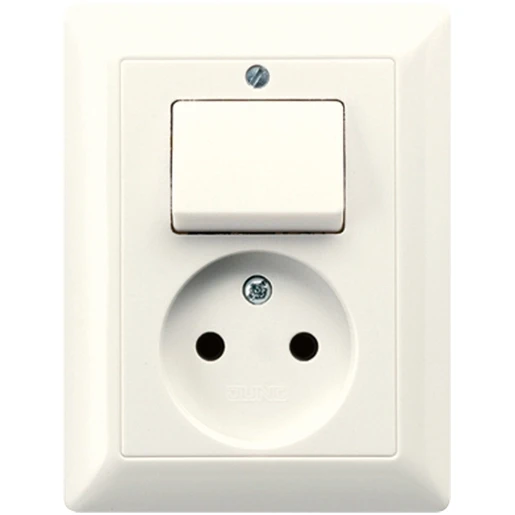 Jung AS range combinatie wandcontactdoos wissel as500 inbouw wit IP20 AS5546EU
