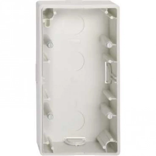 Merten Systeem M Opbouwbak inbouwschakelmateriaal PW 2-voudig 2 module wit Horizontaal en verticaal MTN512219
