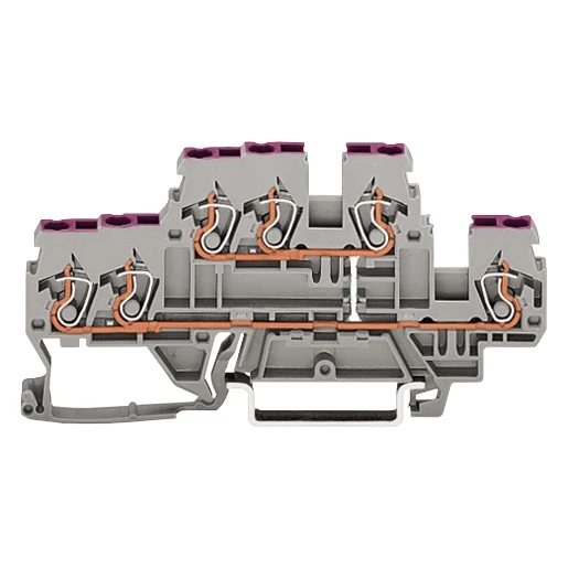 Wago Serie 870 Verbindingsrijgklem 0,08-2,5mm² eendr. 0,08-2,5mm² meerdr. Grijs