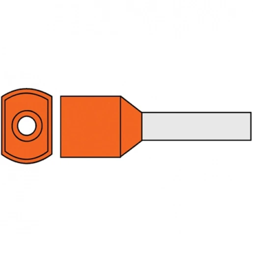 Klemko adereindhuls 0,5mm² 8mm Geïsoleerd Oranje