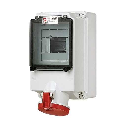 Mennekes Wandcontactdoos 63A 4P 6H 400V IP44 met rail