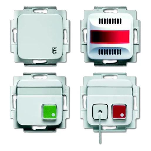 ABB Busch-Jaeger Reflex SI, Infoline Miva toiletset VDE0834 set compleet 71x71mm wit IP20 2CKA001582A0423