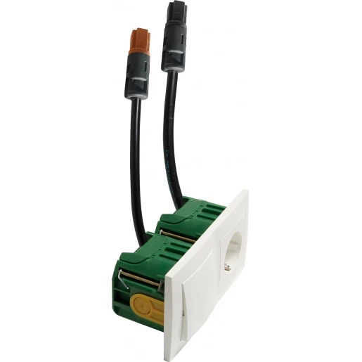 Peha Socket-Line combinatie wandcontactdoos wit IP20 00075601