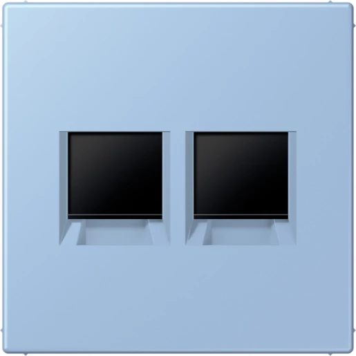 Jung LS range Afdekking centraalplaat AMP Radiall LC32021 Modular-Jack 2 connectoren Zonder label LC1969-2WE207