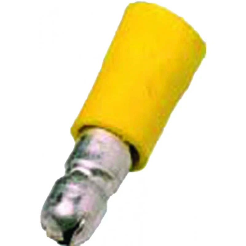 Intercable Geïs. rondsteker 4-6mm2 steker 5mm geel