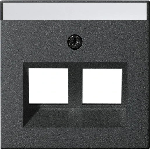 Gira System 55 Afdekking 30° + TK voor draagring Modular-Jack Centraalplaat Met label antraciet 264028