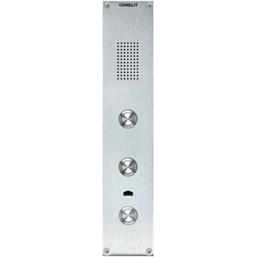 Comelit Adam Audio deurstation traditioneel 3 beltoetsen zilver IP54 Inbouw (stucwerk) AD5003