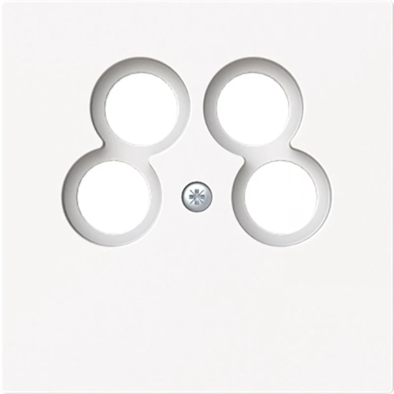 ABB Busch-Jaeger Art linear Centraalplaat voor antennecontactdoos Satelliet Bedieningselement 4 connectoren Zonder label wit 2CKA001724A4441