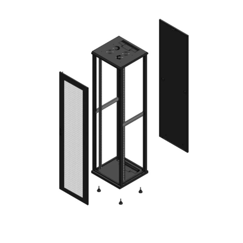 Gigamedia Vloer patchkast AV enkel PER PAR EX 19" 47HE 600x600mm Zwart GGM 704766PPSPAREX