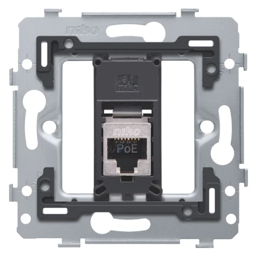 Niko 1 RJ45-aansluiting STP cat. 6 klaar voor PoE++ vlakke uitvoering