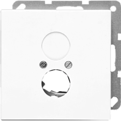 Jung LS range centraalplaat bnc-doos ls990 Luidsprekeraansluiting 2 connectoren Zonder label wit LS962