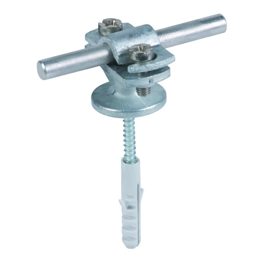 Dehn Conductor holder with flange zdc f.rd 7-10mm st/tzn w.mounting mater