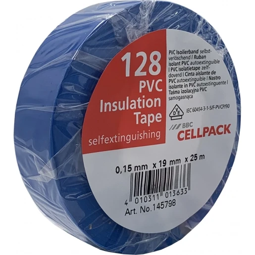 Cellpack TAPE PVC 128 19MMX25M BLAUW