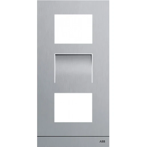 ABB Busch-Jaeger WELCOME IP KADER VIDEO BUITENPOST 3 MODULES MAAT 1/3 EDELSTAAL